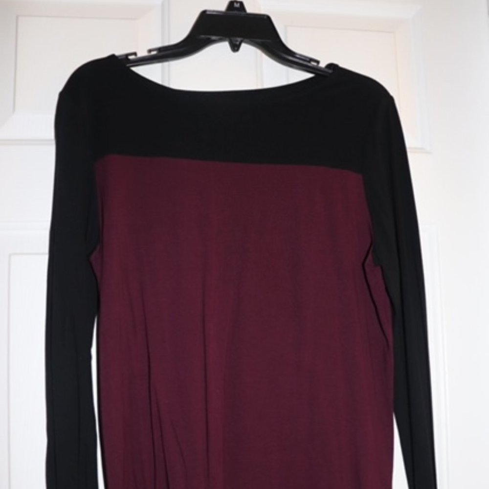 Kate Hill Black and Burgundy Pant Set